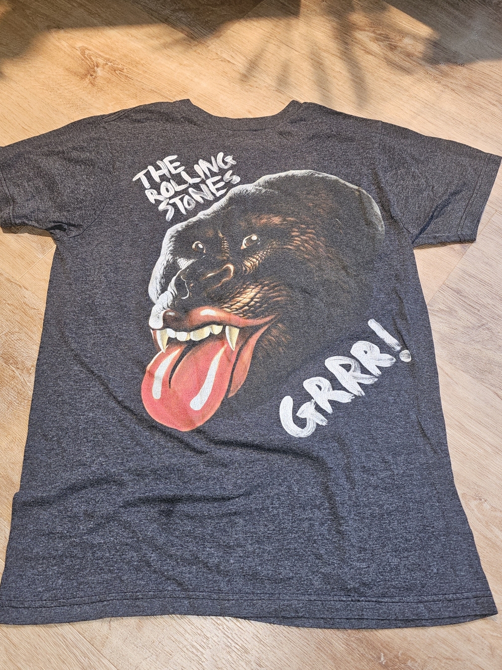 The Rolling Stones Charcoal Graphic Tee with Red Tongue